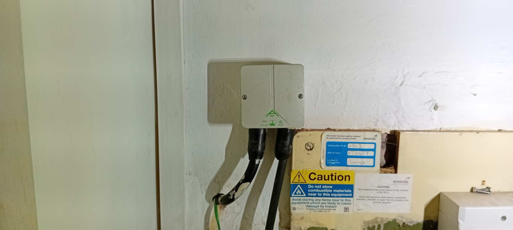Intake and isolation in a communal cupboard, caution-labelled. Nothing glamorous; it is where every condition report starts.